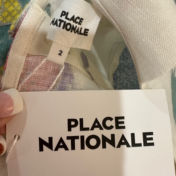 NWT Cropped Linen Top - Picture 8 of 9